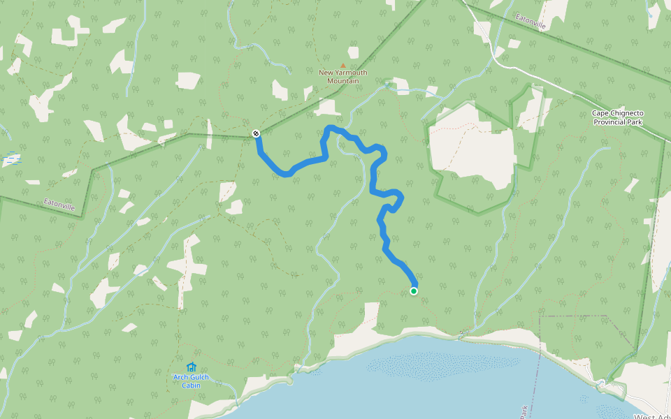 Eatonville Trail walking route map in Advocate Harbour