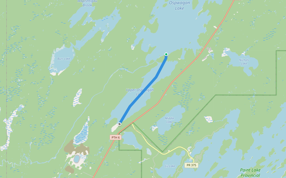 Snoman Trail walking route map in Thompson