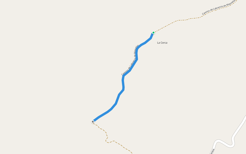 Camino de Labranza de Mayuelas walking route map in Cenicientos