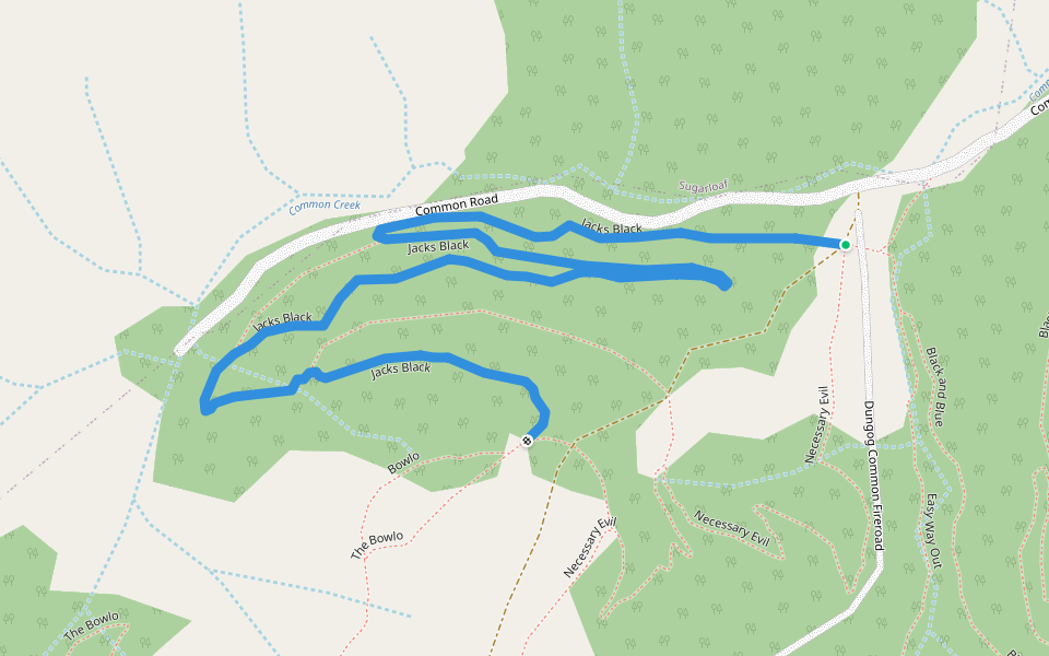 Jacks Black walking route map in Tabbil Creek