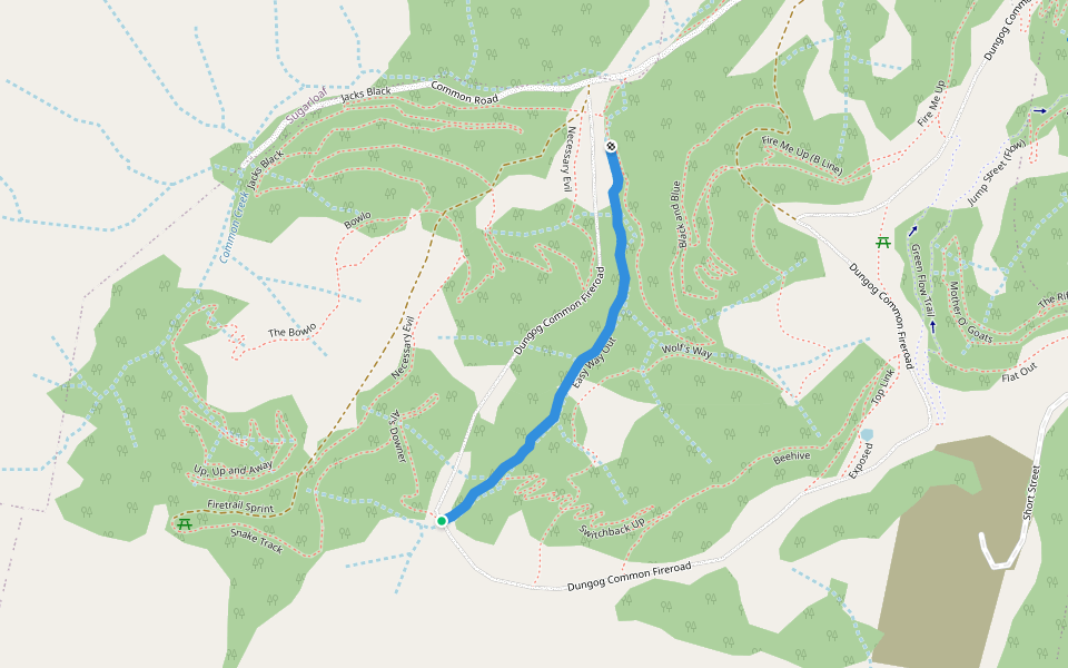 Easy Way Out walking route map in Sugarloaf