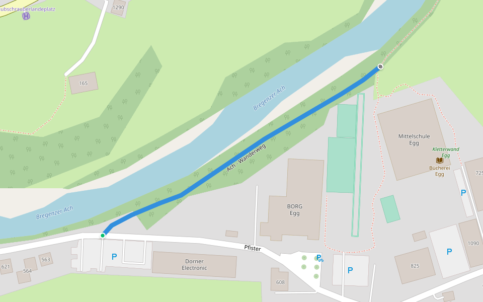 Ach - Wanderweg walking route map in Egg