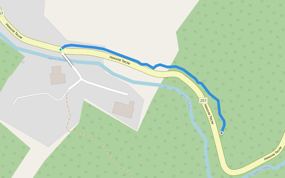 Радаљска Бања - Планинарски дом Шарена буква walking route map in Радаљ