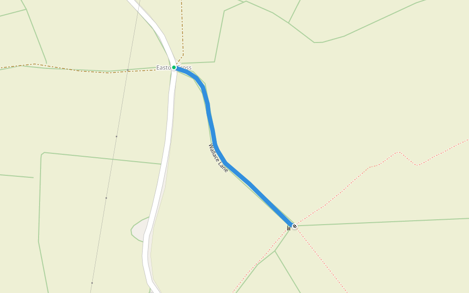 Wallace Lane walking route map in West Alvington