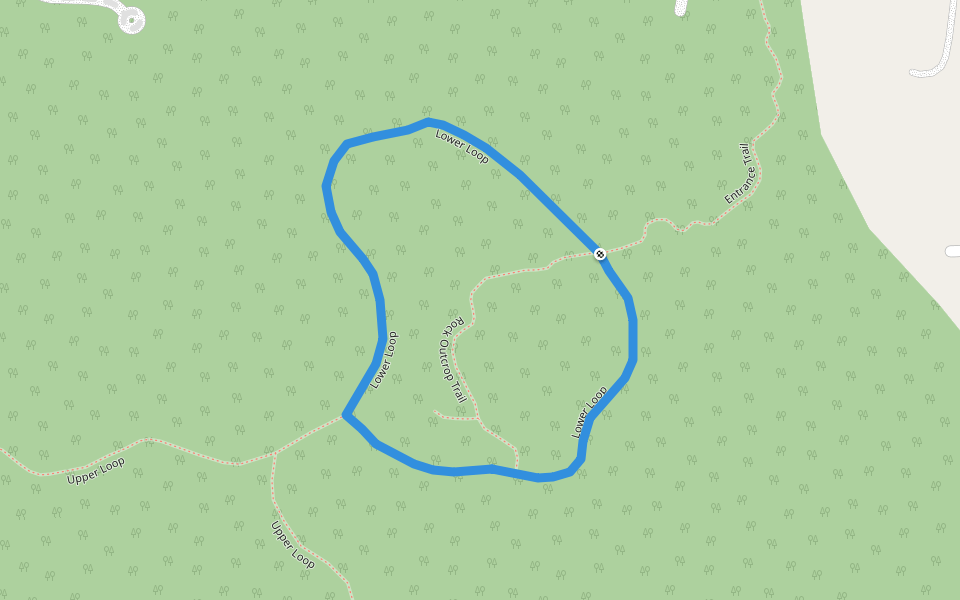 Lower Loop walking route map in Charlotte