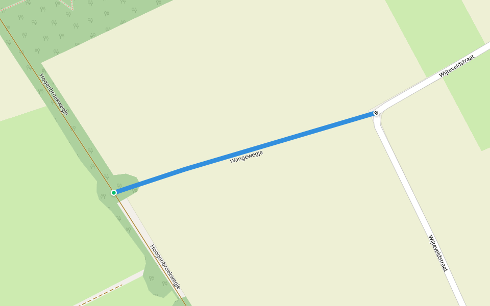 Wangewegje walking route map in Herzele