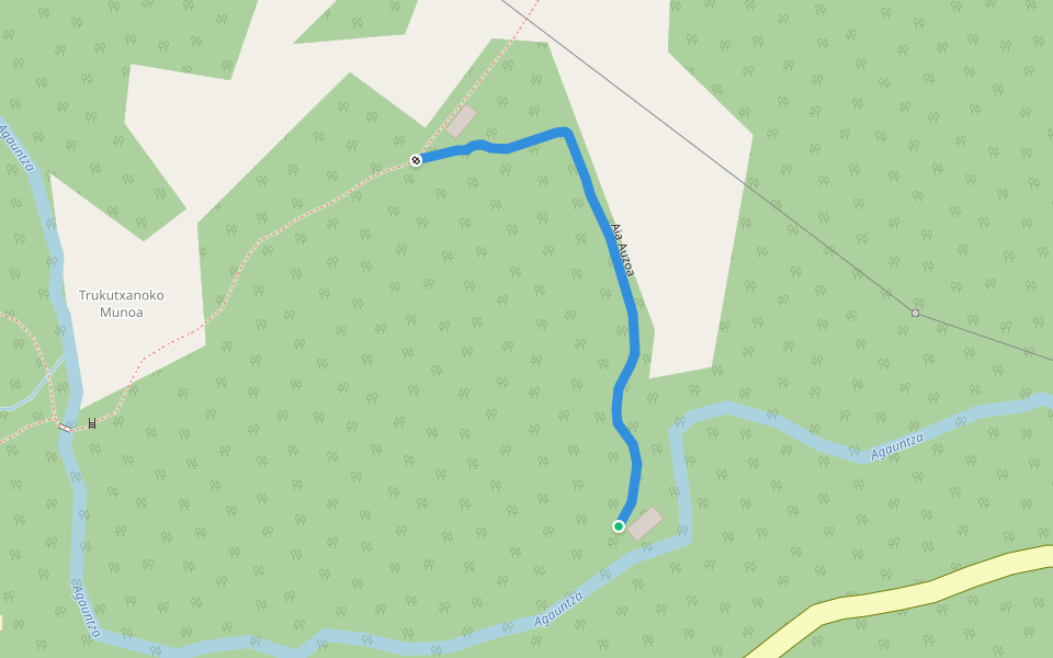 Aia Auzoa walking route map in Ataun