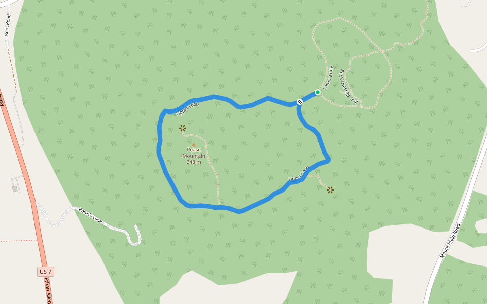 Upper Loop walking route map in Charlotte