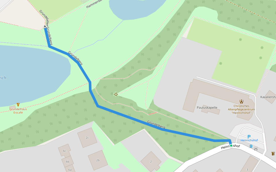 Gründelberg walking route map in Glauchau