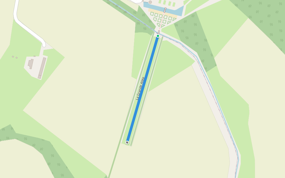 La Grande Allée walking route map in Louplande