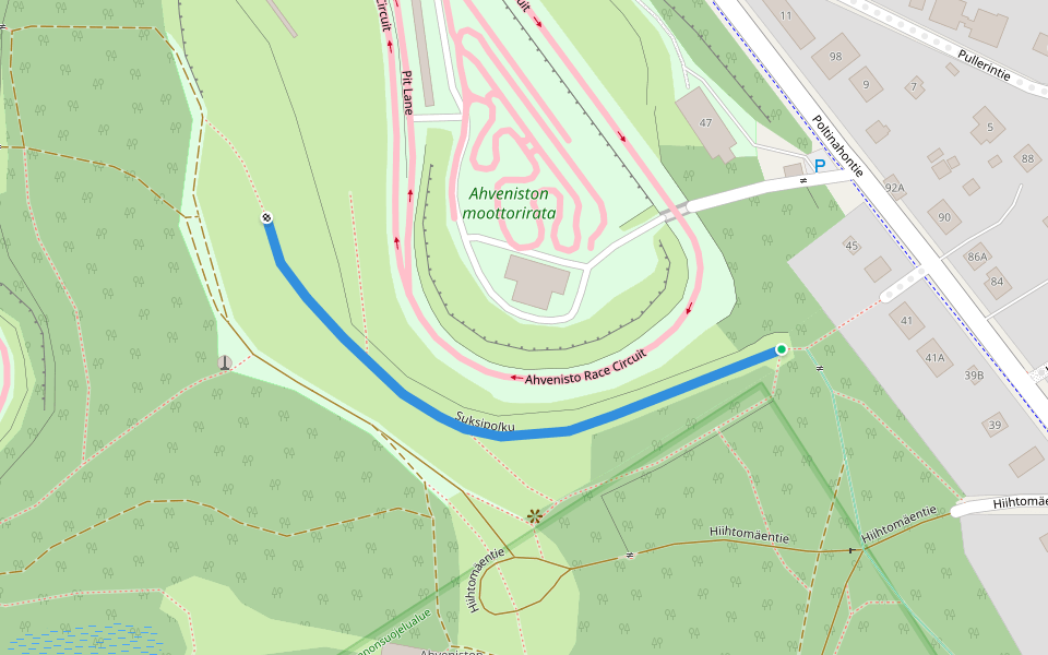 Suksipolku walking route map in Hämeenlinna