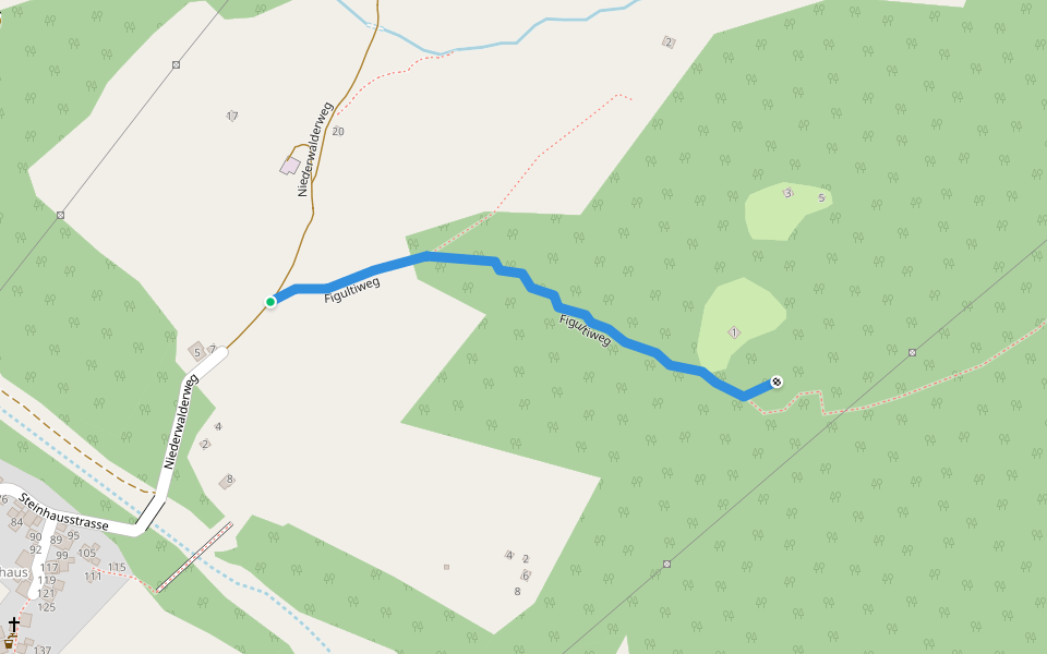 Figultiweg walking route map in Ernen