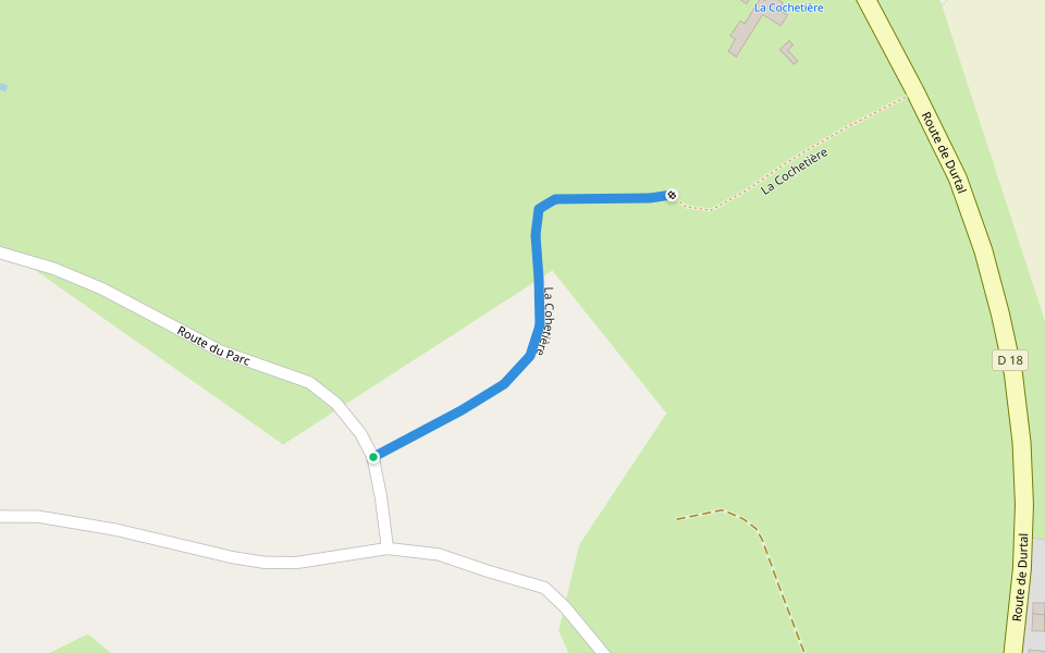 La Cohetière walking route map in Baugé en Anjou