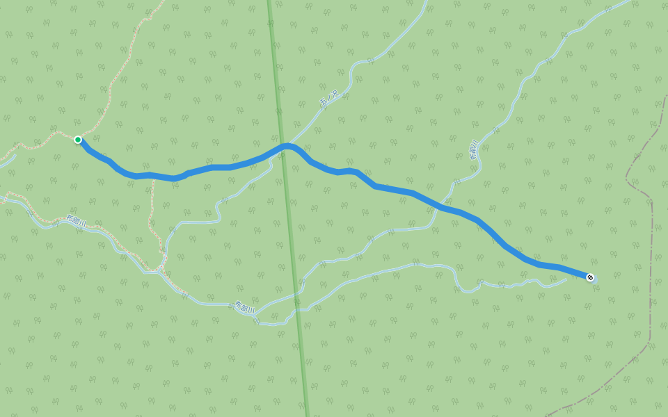 原始ヶ原 walking route map in Furano