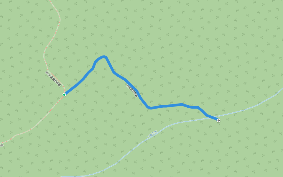 前富良野林道 walking route map in Furano