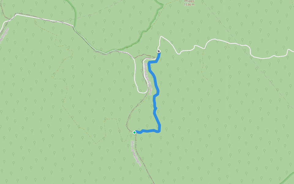 Doug Track walking route map in Dargo