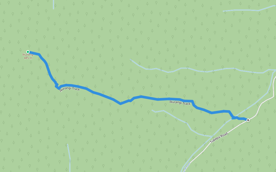 Ikurangi Track walking route map in Avarua