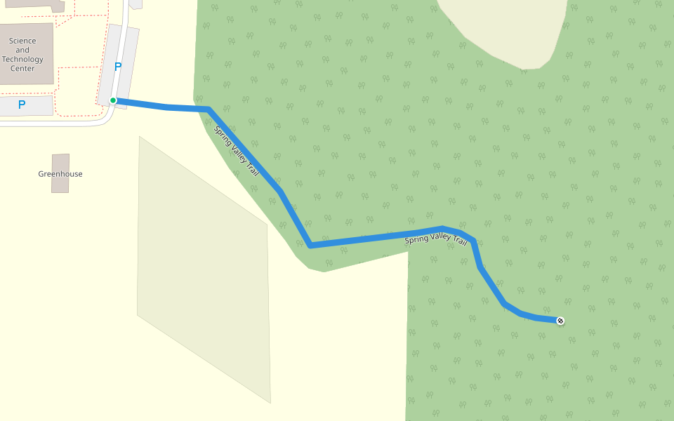 Spring Valley Trail walking route map in Quincy