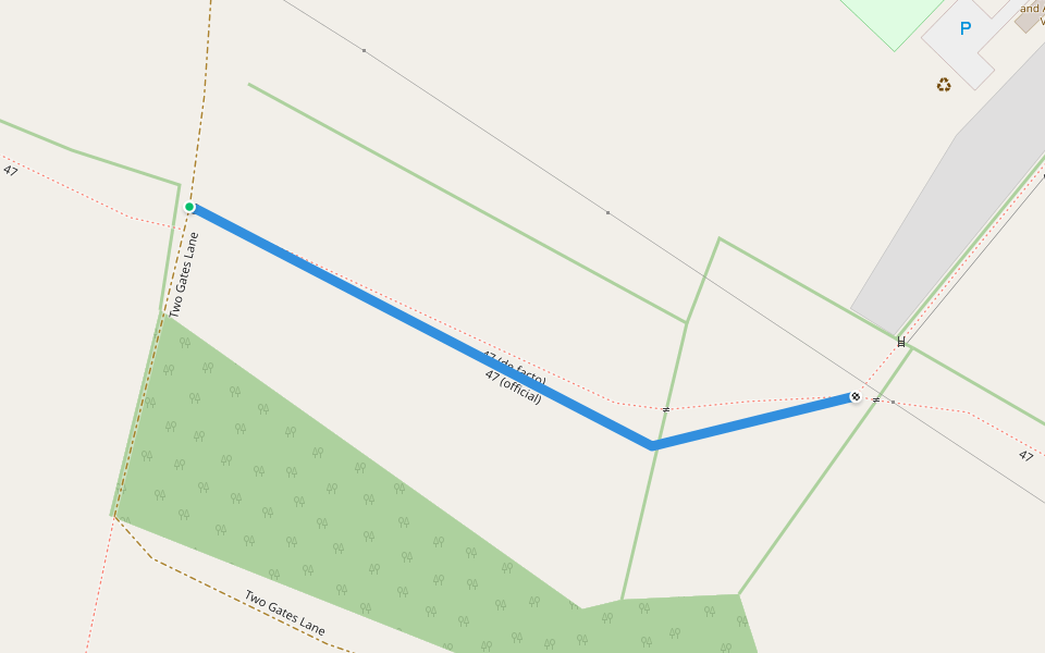 47 (official) walking route map in Bellingdon