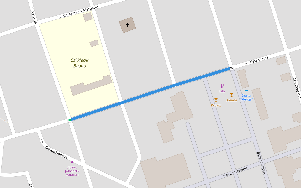 Петко Енев walking route map in Kipilovo