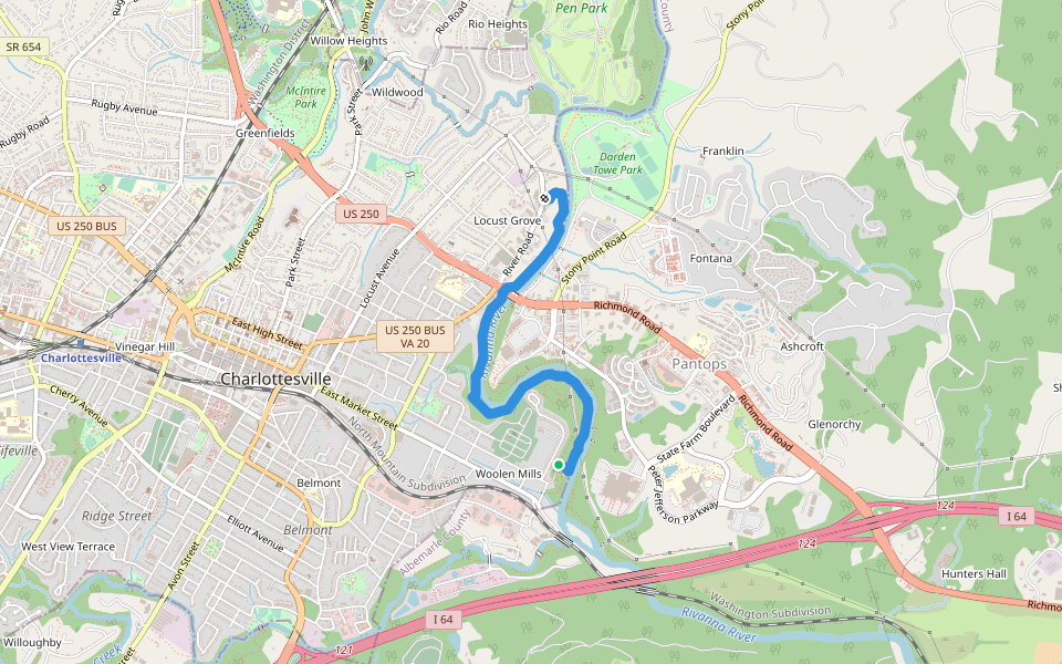 Rivanna River Trail Hiking Charlottesville, Virginia Pacer