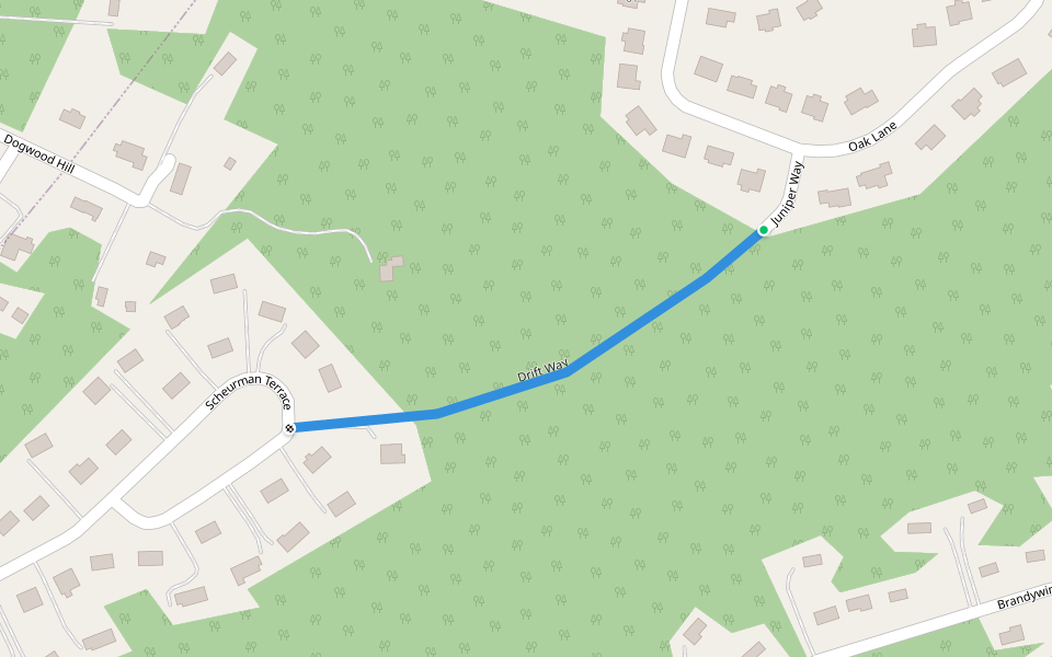 Drift Way walking route map in Green Brook Township