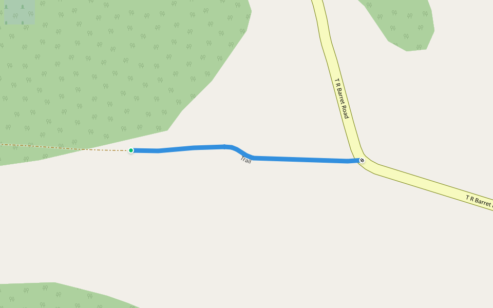 Trail walking route map in Tiptop