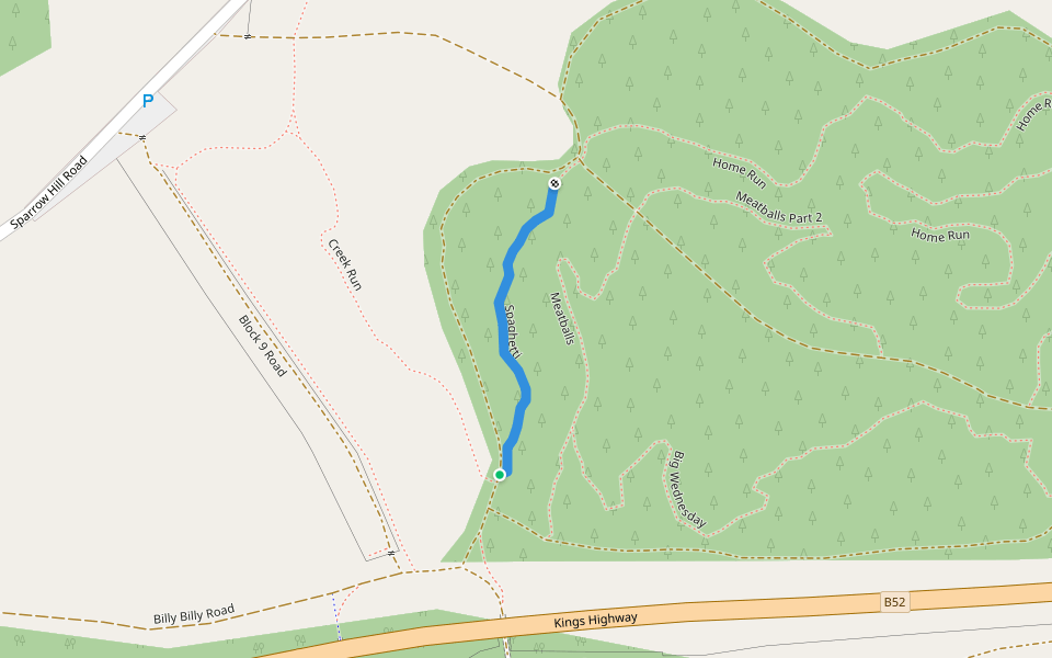 Spaghetti walking route map in Pialligo