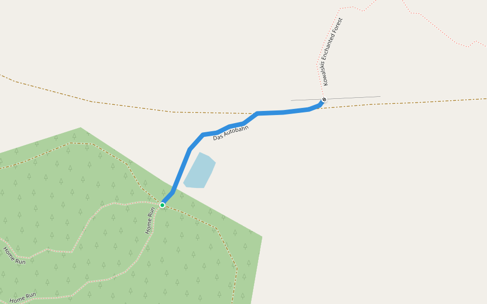 Das Autobahn walking route map in Pialligo