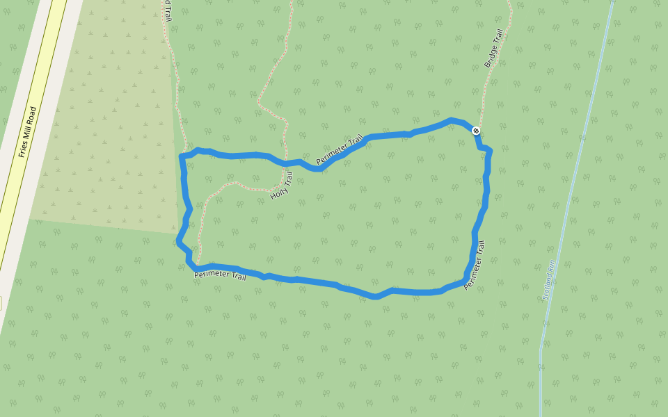 Perimeter Trail walking route map in Franklin
