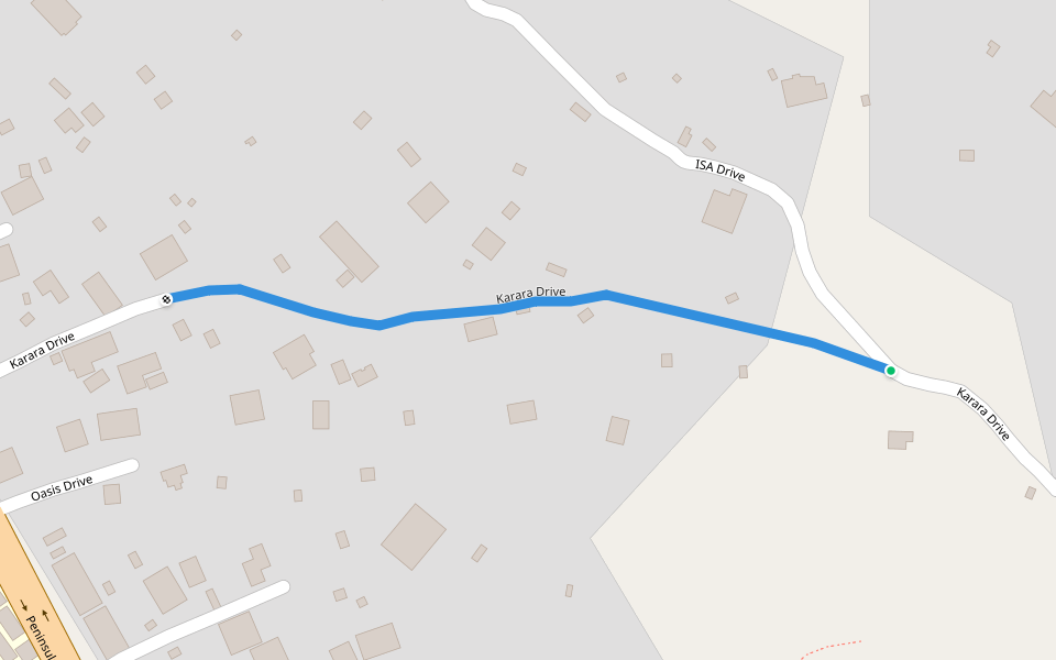 Karara Drive walking route map in Funkia