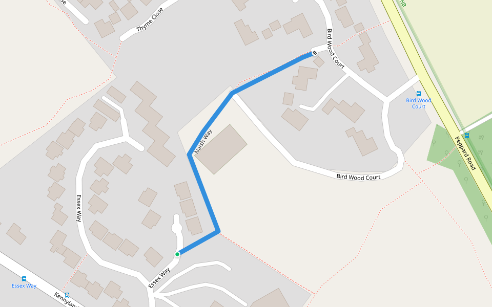 Naish Way walking route map in Sonning Common