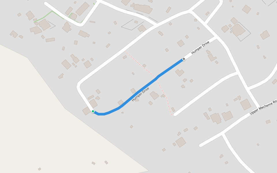 Humper Drive walking route map in Freetown
