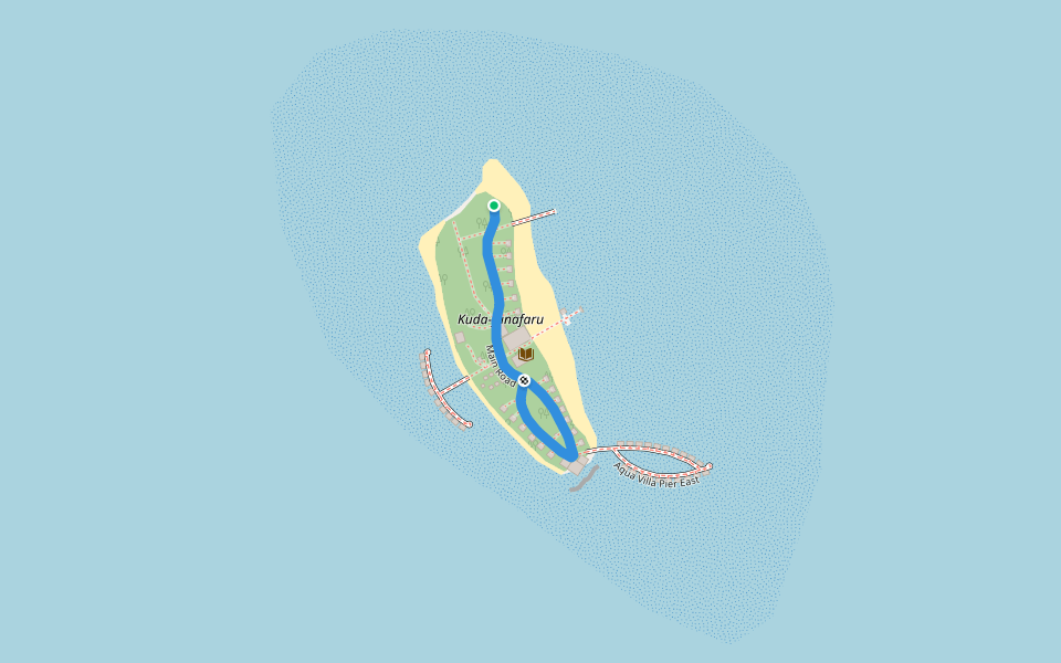 Main Road walking route map in Kudafari