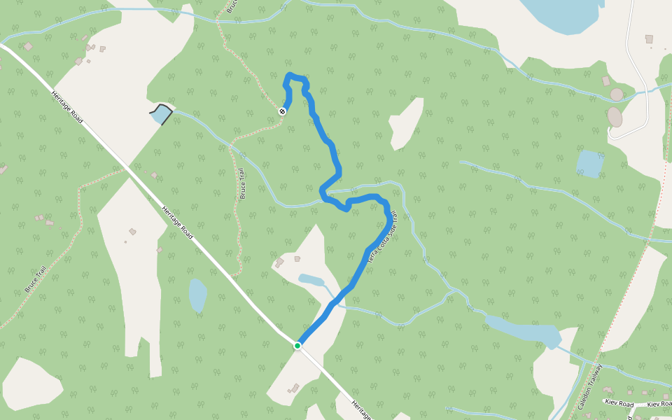 Terra Cotta Side Trail walking route map in Terra Cotta