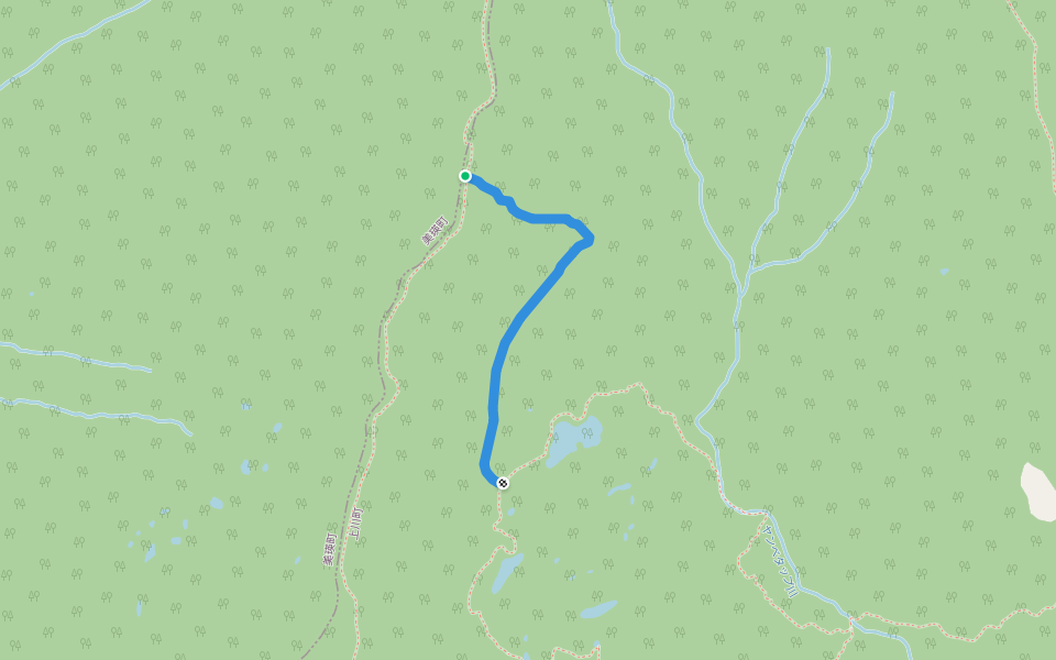 三笠新道 walking route map in Kamikawa
