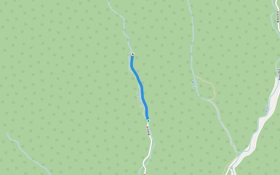 岩内林道 walking route map in Kamikawa