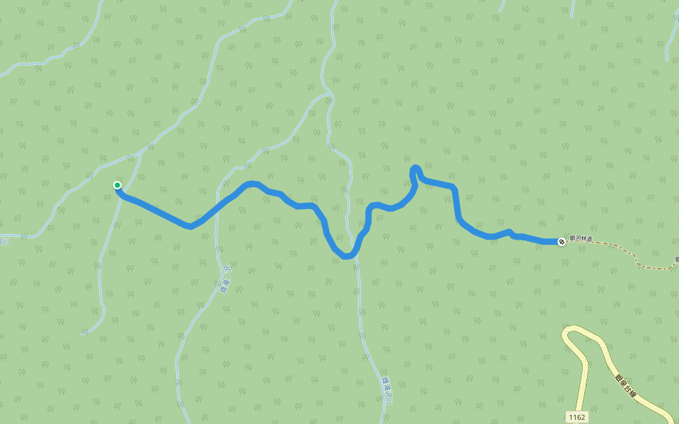 銀河林道 walking route map in Kamikawa
