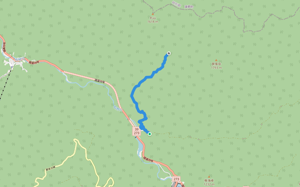 新大函林道 walking route map in Kamikawa