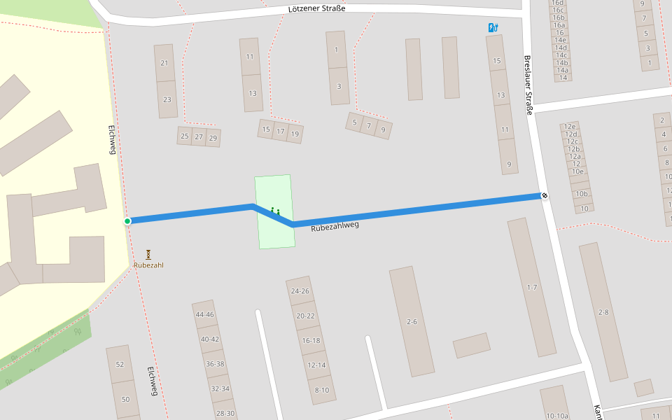 Rübezahlweg walking route map in Neumünster