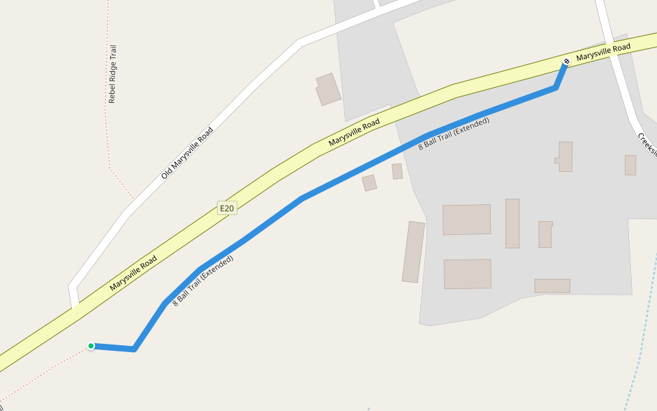 8 Ball Trail (Extended) walking route map in Camptonville