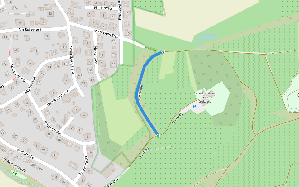 Sauhohle walking route map in Sulzfeld