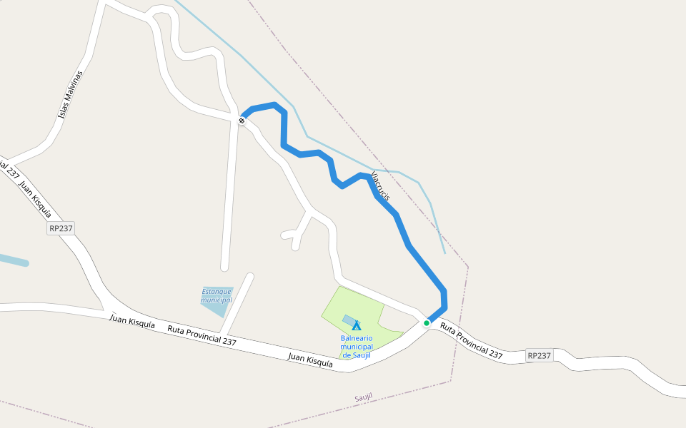 Viacrucis walking route map in Saujil