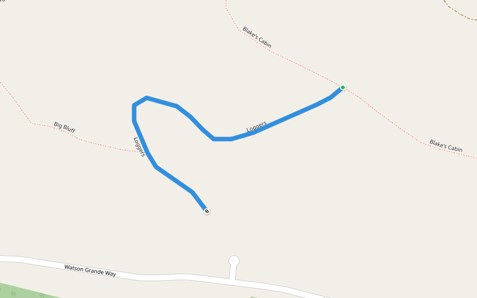 Loggers walking route map in Gurley