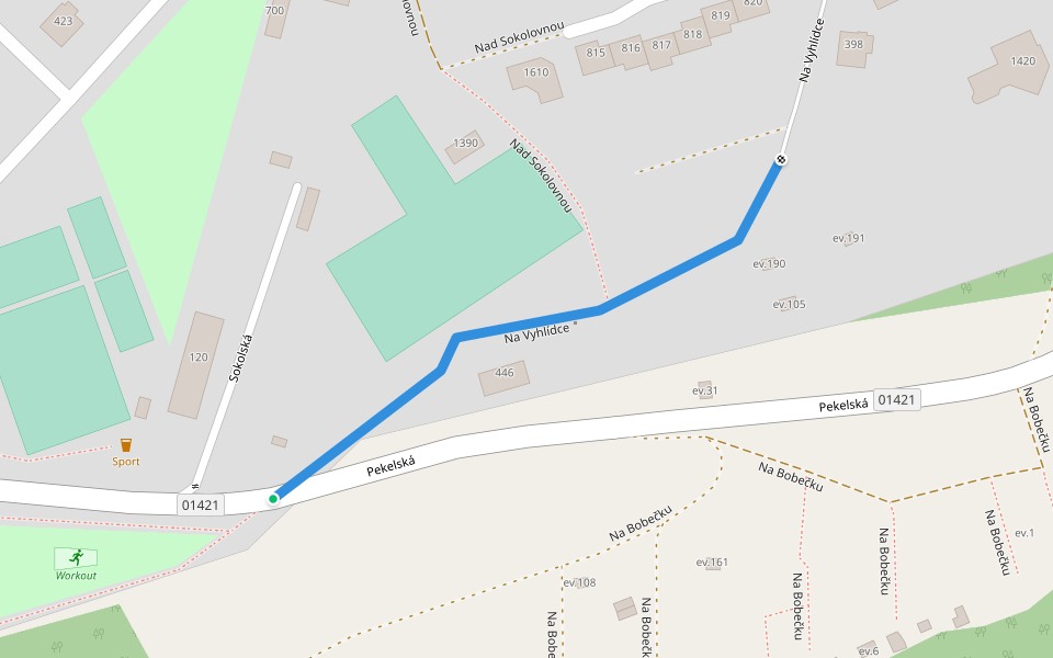 Na Vyhlídce walking route map in Nové Město nad Metují