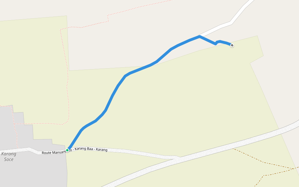Field Access walking route map in Karang