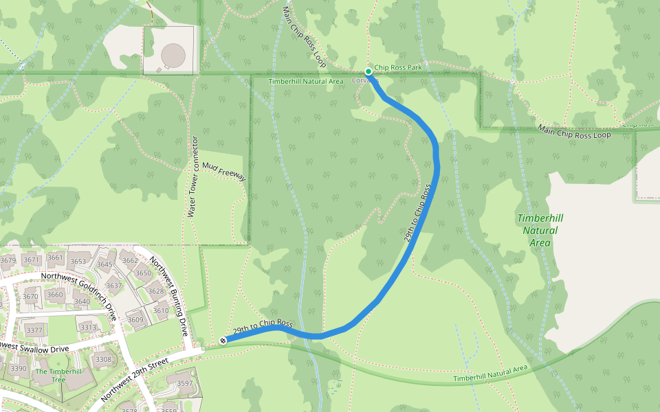 29th to Chip Ross walking route map in Corvallis