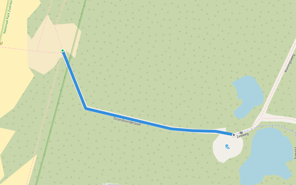 Strandvonderpad walking route map in Bloemendaal