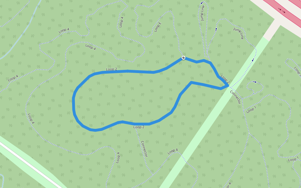 Loop 2 walking route map in Morrisville