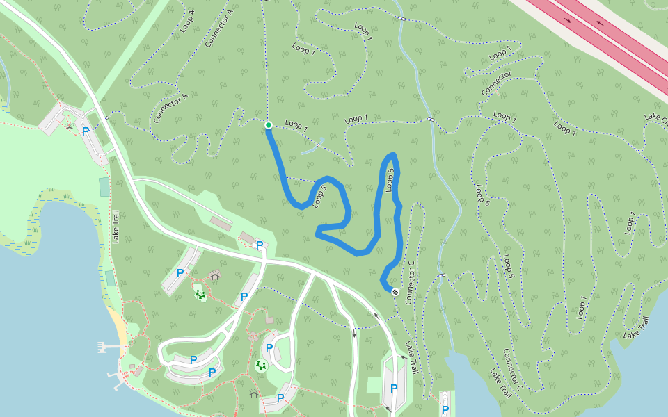 Loop 5 walking route map in Morrisville